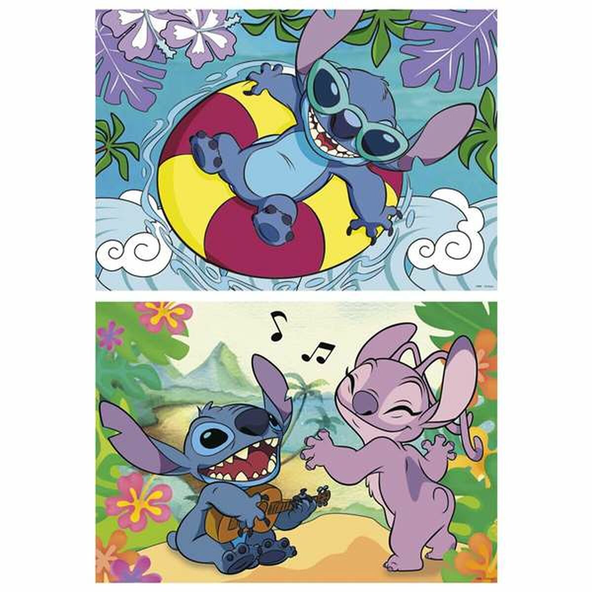 Set de 2 Puzzle-uri Stitch 100 Piese - Jucarii si jocuri, Puzzle-uri și puzzle-uri