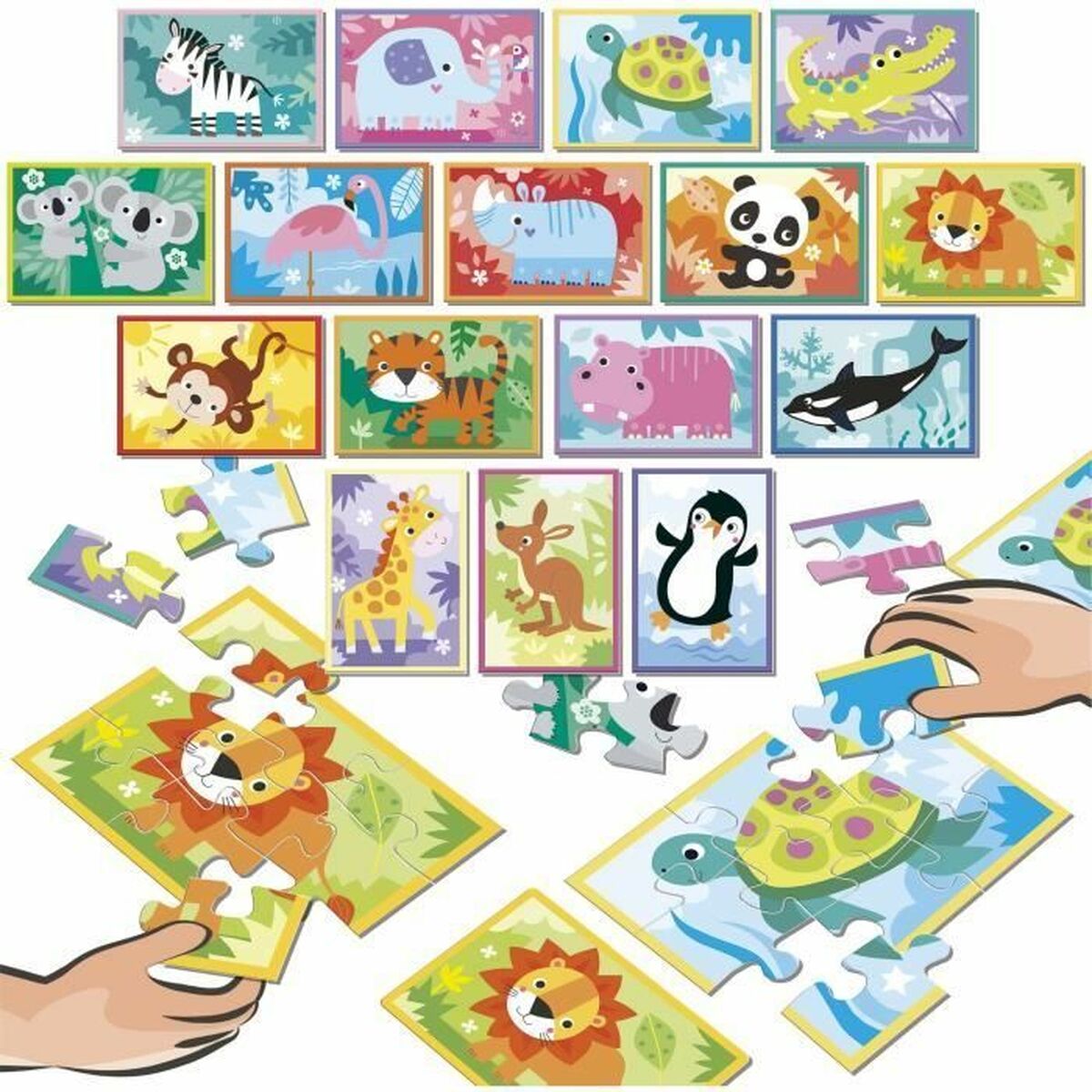 Puzzle Educa Battle Jr Animales 144 Piese - Jucarii si jocuri, Puzzle-uri și puzzle-uri