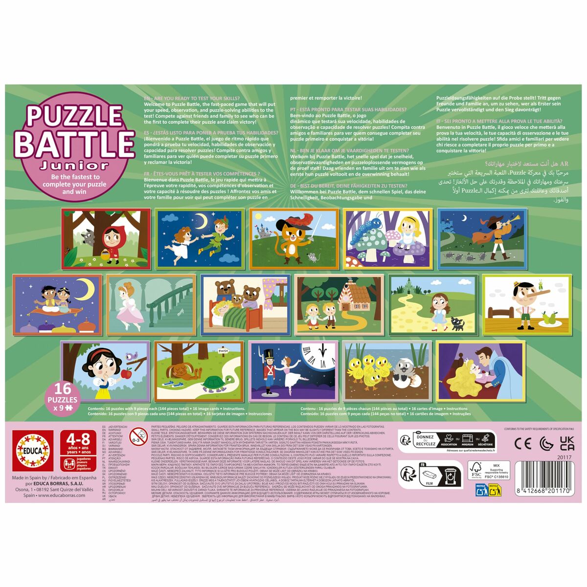 Puzzle Educa Battle Jr Contes 16 Piese - Jucarii si jocuri, Puzzle-uri și puzzle-uri
