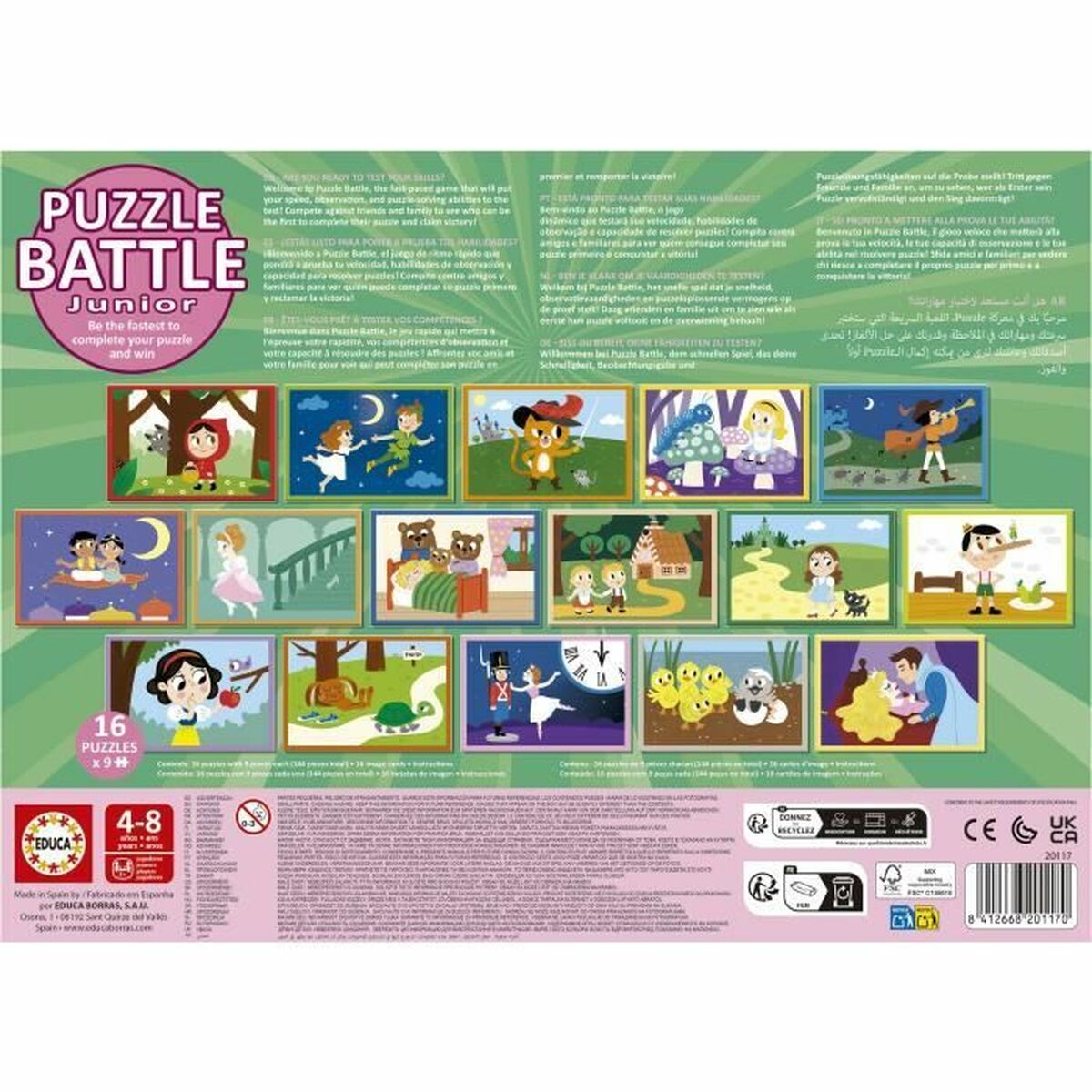 Puzzle Educa Battle Jr Contes 16 Piese - Jucarii si jocuri, Puzzle-uri și puzzle-uri
