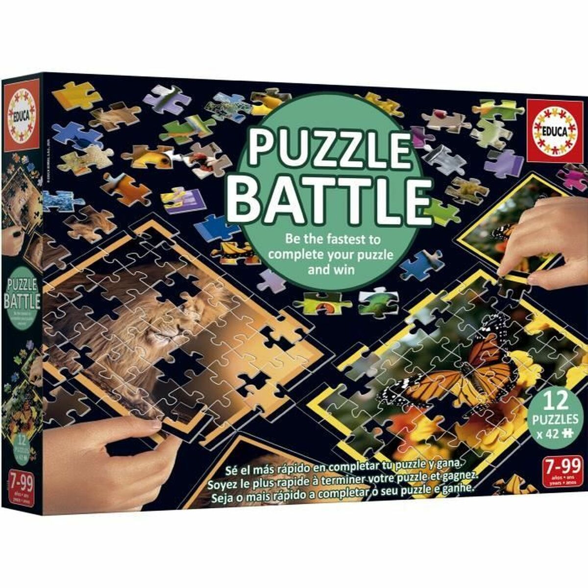 Puzzle Educa Battle Jr Natura 42 Piese (12 Unități) - Jucarii si jocuri, Puzzle-uri și puzzle-uri