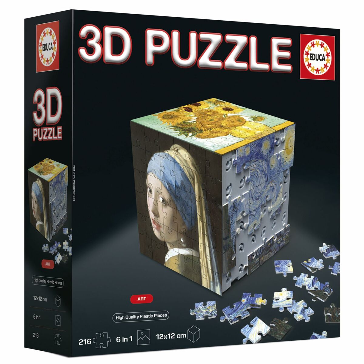 Puzzle Educa Arte en Cubo 36 Piese 216 Piese (6 Unități) - Jucarii si jocuri, Puzzle-uri și puzzle-uri