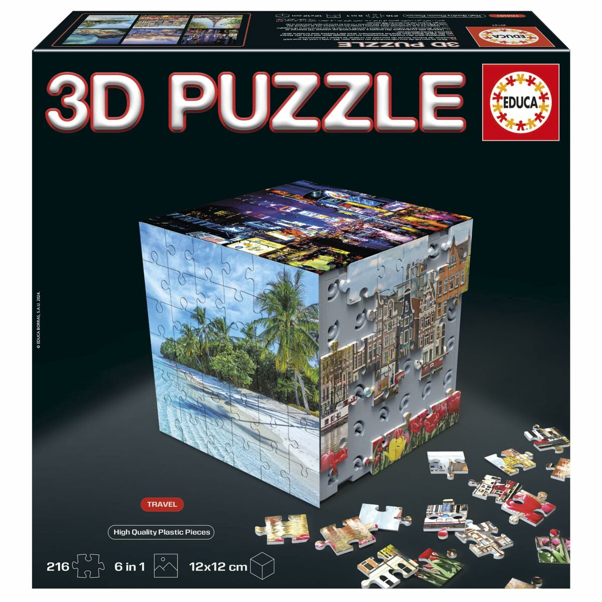 Puzzle Educa 3D 216 Piese (6 Unități) - Jucarii si jocuri, Puzzle-uri și puzzle-uri
