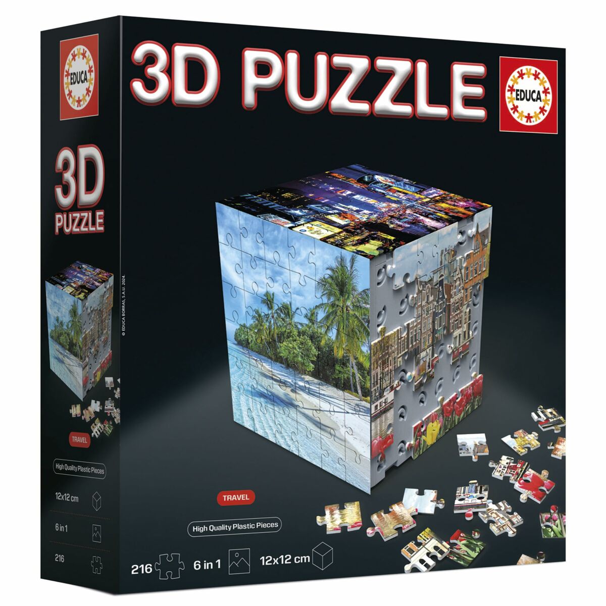 Puzzle Educa 3D 216 Piese (6 Unități) - Jucarii si jocuri, Puzzle-uri și puzzle-uri