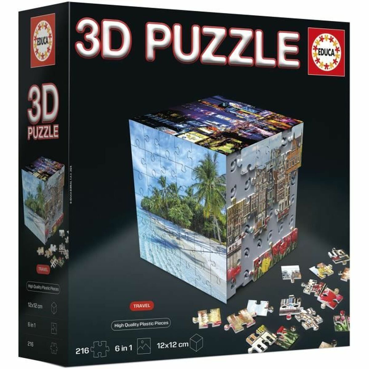 Puzzle Educa 3D 216 Piese (6 Unități) - Jucarii si jocuri, Puzzle-uri și puzzle-uri