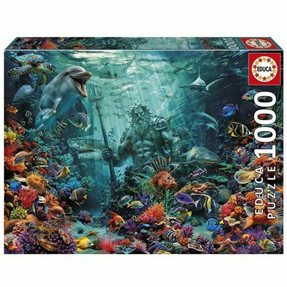 Puzzle Educa Poseidon in a Coral Reef 1000 Piese - Jucarii si jocuri, Puzzle-uri și puzzle-uri