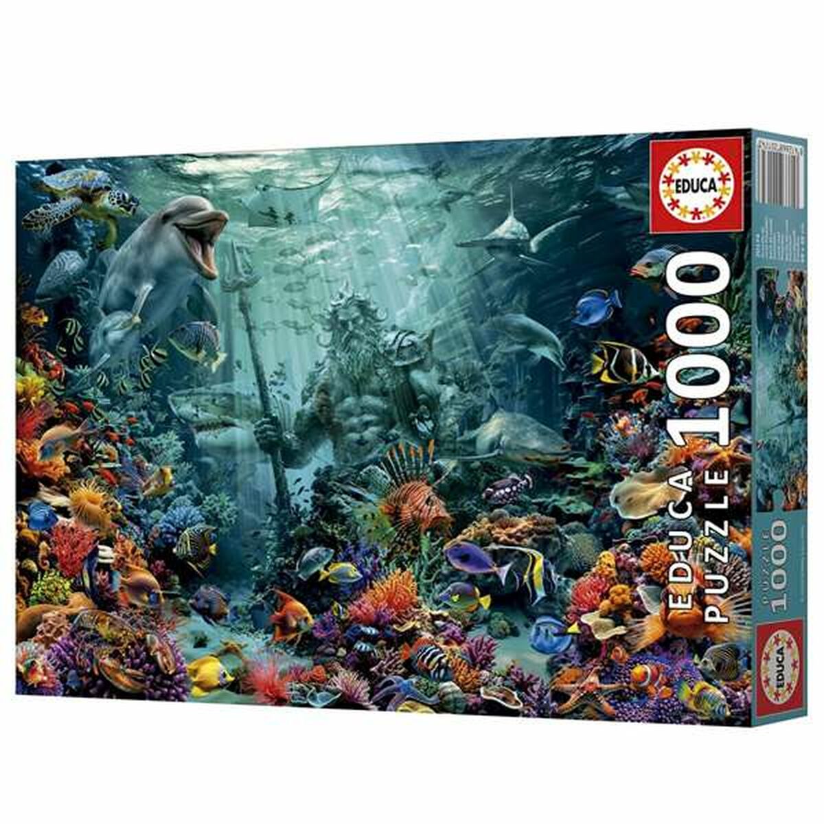 Puzzle Educa Poseidon in a Coral Reef - Jucarii si jocuri, Puzzle-uri și puzzle-uri