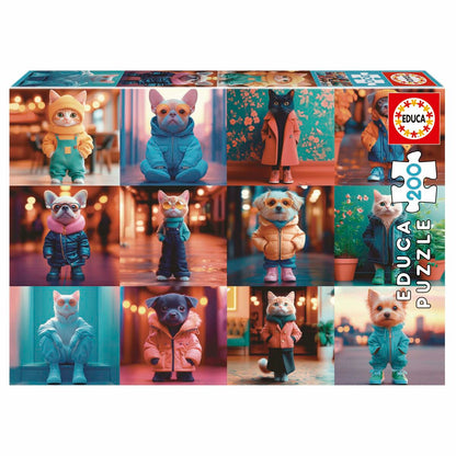 Puzzle Educa 20219 Fashion Animals - Jucarii si jocuri, Puzzle-uri și puzzle-uri
