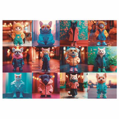 Puzzle Educa 20219 Fashion Animals - Jucarii si jocuri, Puzzle-uri și puzzle-uri