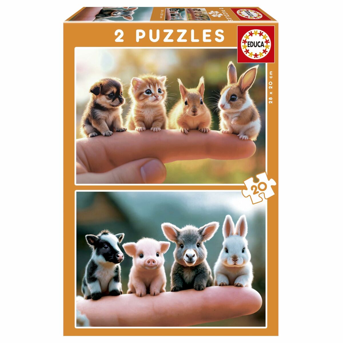 Puzzle Educa Baby Animals 2 x 20 (2 Unități) - Jucarii si jocuri, Puzzle-uri și puzzle-uri