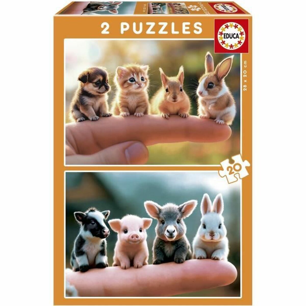 Puzzle Educa Baby Animals 2 x 20 (2 Unități) - Jucarii si jocuri, Puzzle-uri și puzzle-uri