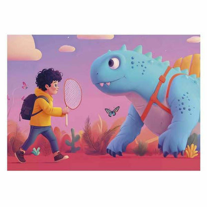 Set de 4 Puzzle-uri Educa Dinosaurios Amistosos 20 Piese 40 Piese 60 Piese 80 Piese - Jucarii si jocuri, Puzzle-uri și puzzle-uri