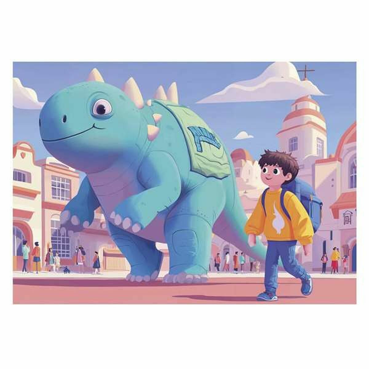 Set de 4 Puzzle-uri Educa Dinosaurios Amistosos 20 Piese 40 Piese 60 Piese 80 Piese - Jucarii si jocuri, Puzzle-uri și puzzle-uri