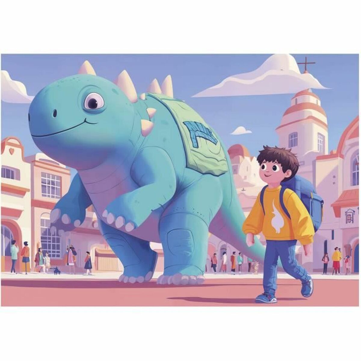 Set de 4 Puzzle-uri Educa Dinosaurios Amistosos 20 Piese 40 Piese 60 Piese 80 Piese - Jucarii si jocuri, Puzzle-uri și puzzle-uri