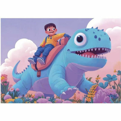 Set de 4 Puzzle-uri Educa Dinosaurios Amistosos 20 Piese 40 Piese 60 Piese 80 Piese - Jucarii si jocuri, Puzzle-uri și puzzle-uri