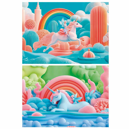 Puzzle Educa Magic Unicorns 48 Piese (2 Unități) - Jucarii si jocuri, Puzzle-uri și puzzle-uri
