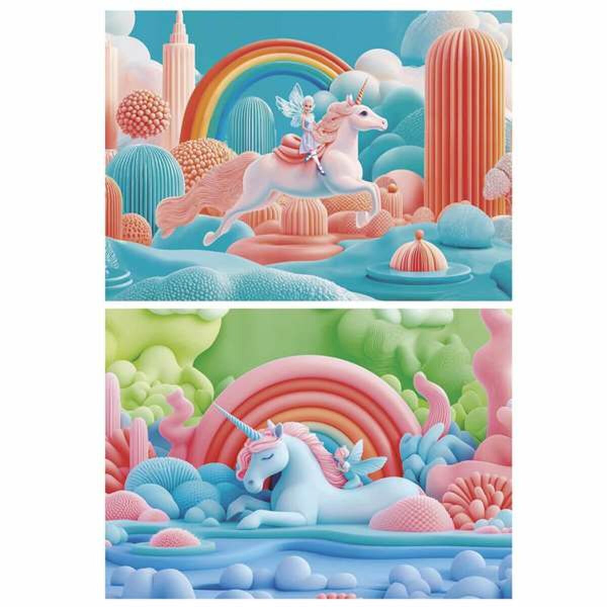 Puzzle Educa Magic Unicorns (2 Unități) - Jucarii si jocuri, Puzzle-uri și puzzle-uri