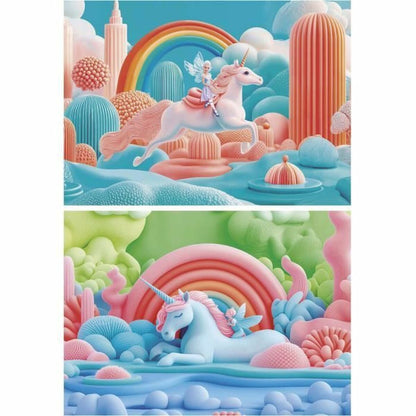 Puzzle Educa Magic Unicorns 48 Piese (2 Unități) - Jucarii si jocuri, Puzzle-uri și puzzle-uri