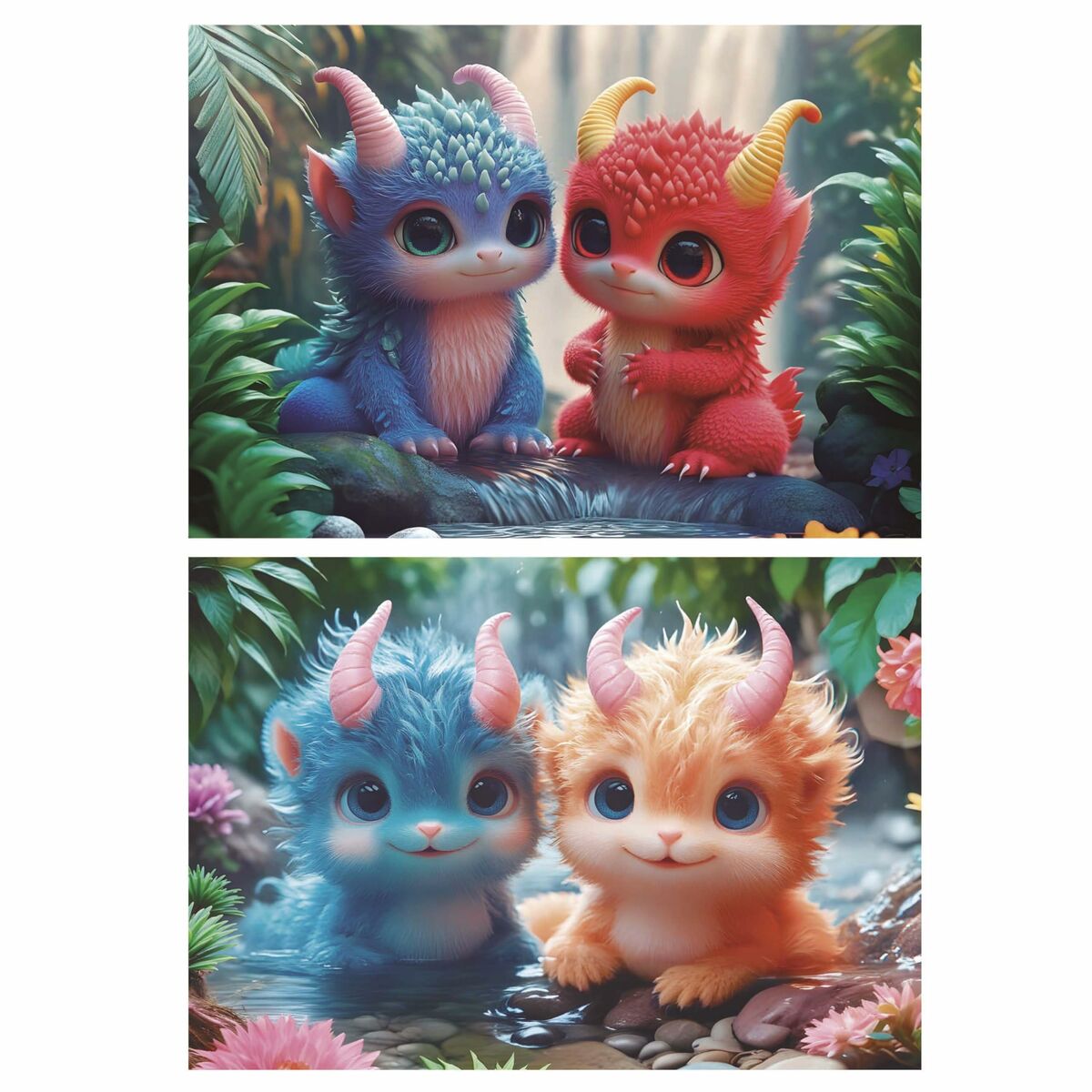 Puzzle Educa Adorable Monsters - Jucarii si jocuri, Puzzle-uri și puzzle-uri