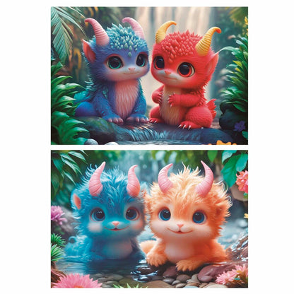 Puzzle Educa Adorable Monsters - Jucarii si jocuri, Puzzle-uri și puzzle-uri
