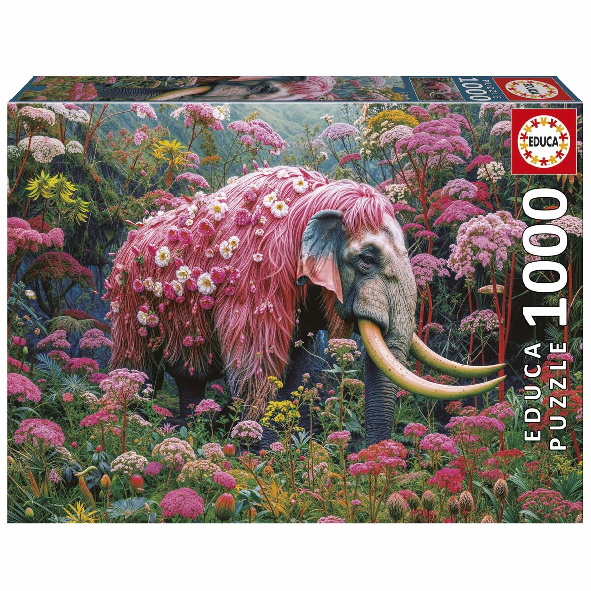 Puzzle Educa Floral Elephant 1000 Piese - Jucarii si jocuri, Puzzle-uri și puzzle-uri