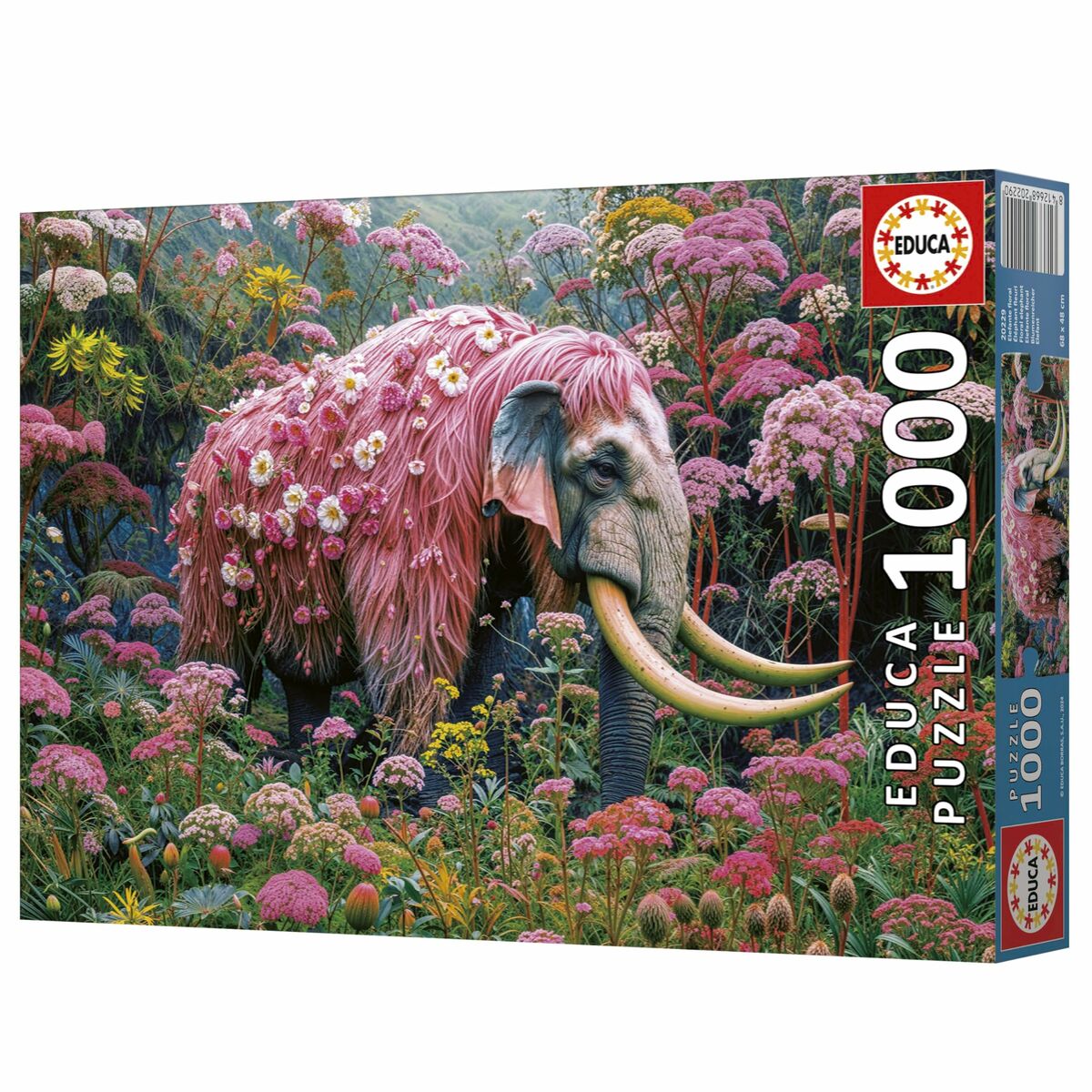 Puzzle Educa Floral Elephant 1000 Piese - Jucarii si jocuri, Puzzle-uri și puzzle-uri