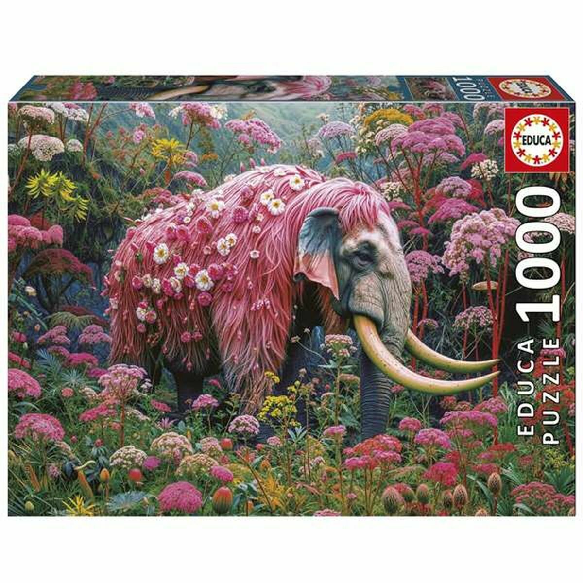 Puzzle Educa Floral Elephant 1000 Piese - Jucarii si jocuri, Puzzle-uri și puzzle-uri