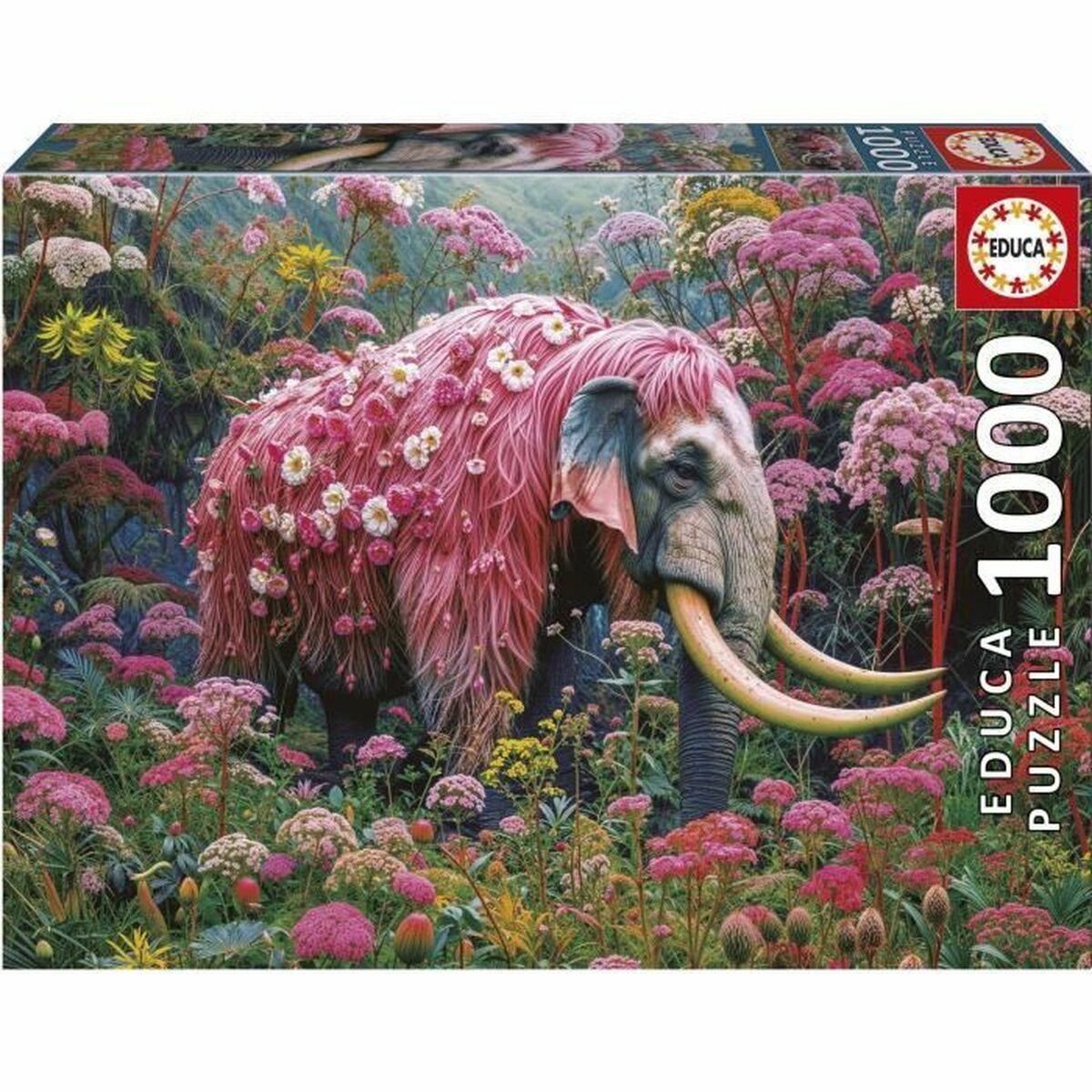 Puzzle Educa Floral Elephant 1000 Piese - Jucarii si jocuri, Puzzle-uri și puzzle-uri