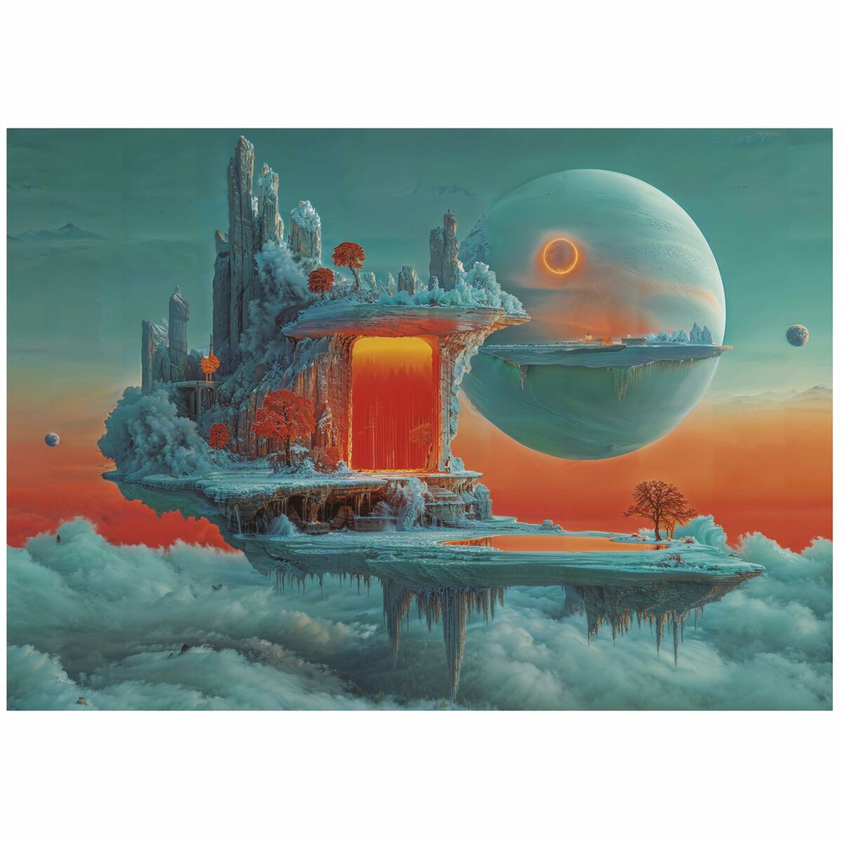 Puzzle Educa Fire & Ice Planet 1000 Piese - Jucarii si jocuri, Puzzle-uri și puzzle-uri