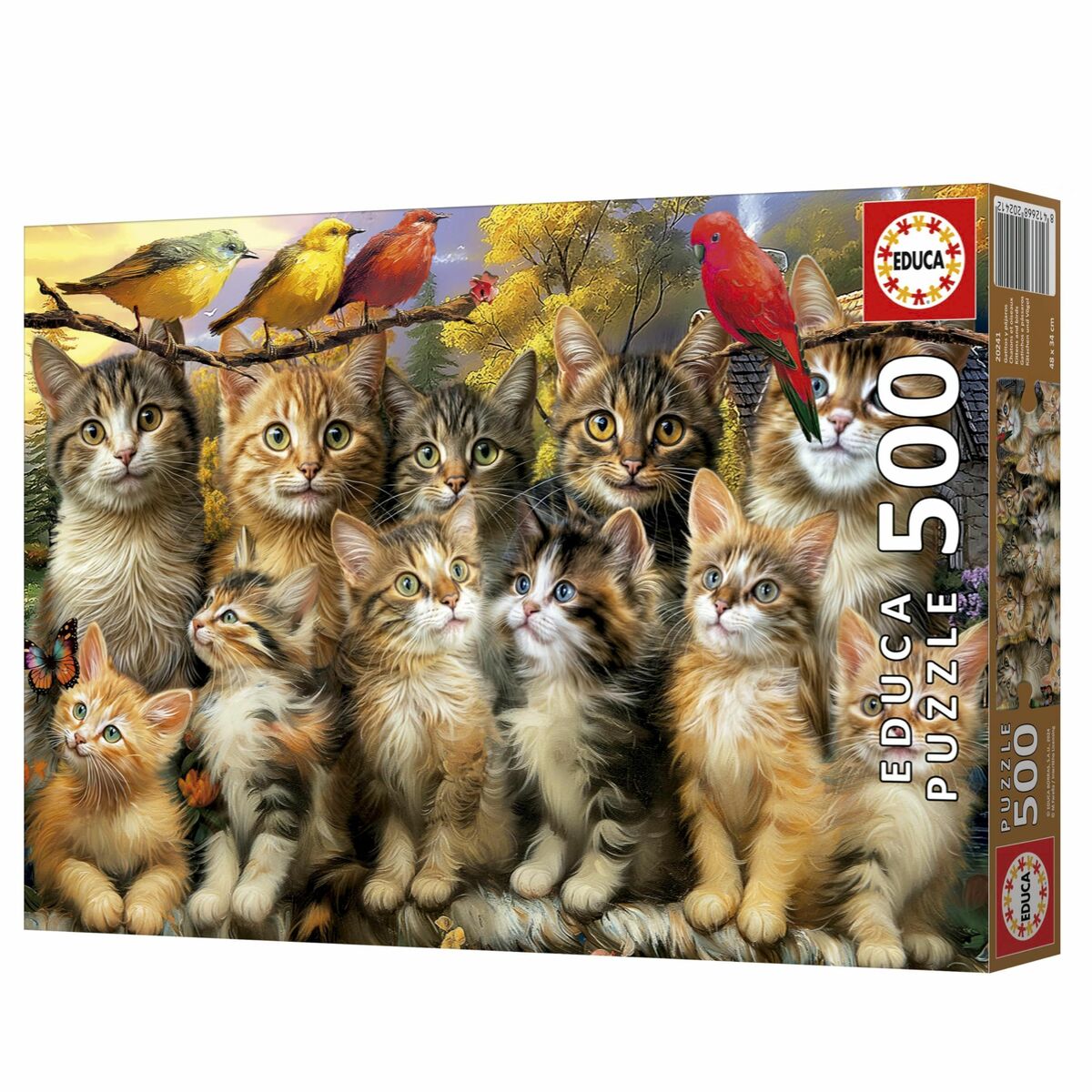 Puzzle Educa Gatitos y Pájaros 500 Piese - Jucarii si jocuri, Puzzle-uri și puzzle-uri