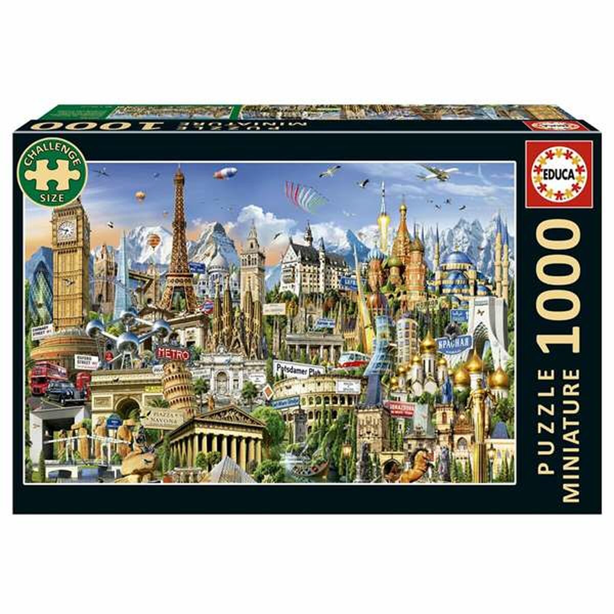 Puzzle Educa Europe Minature 1000 Piese - Jucarii si jocuri, Puzzle-uri și puzzle-uri