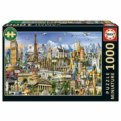 Puzzle Educa Europe Minature 1000 Piese - Jucarii si jocuri, Puzzle-uri și puzzle-uri