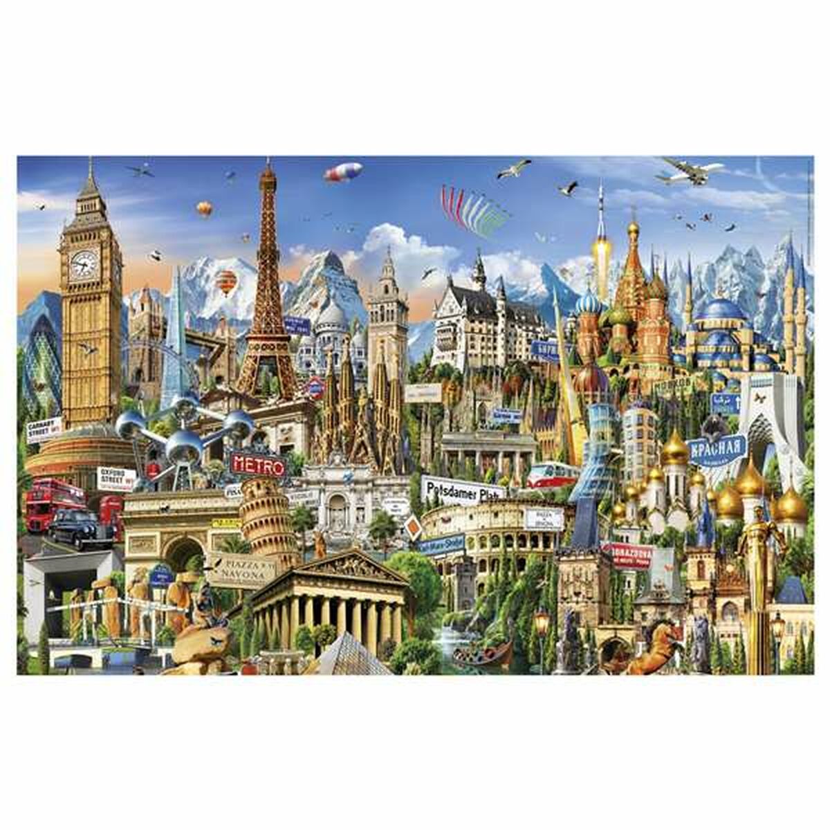 Puzzle Educa Europe Minature 1000 Piese - Jucarii si jocuri, Puzzle-uri și puzzle-uri