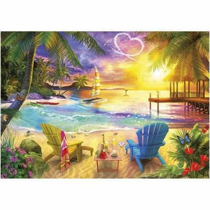 Puzzle Educa Love Beach 1000 Piese - Jucarii si jocuri, Puzzle-uri și puzzle-uri