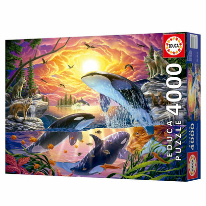 Puzzle Educa Orcas y Lobos 4000 Piese - Jucarii si jocuri, Puzzle-uri și puzzle-uri