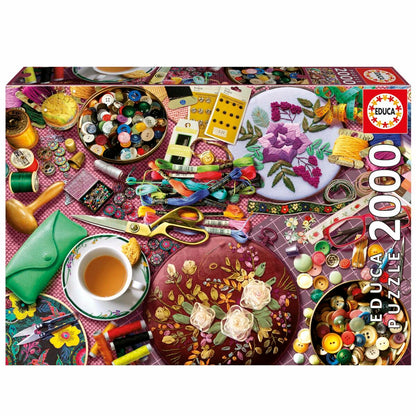 Puzzle Educa The Sewing Table 2000 Piese - Jucarii si jocuri, Puzzle-uri și puzzle-uri