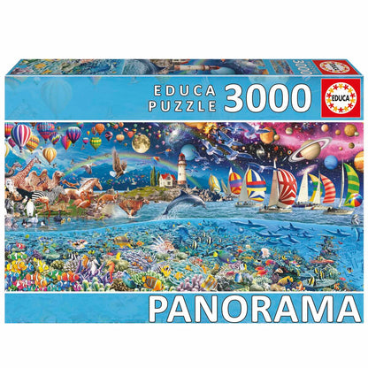 Puzzle Educa Panorama de la Vida 3000 Piese - Jucarii si jocuri, Puzzle-uri și puzzle-uri