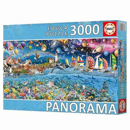 Puzzle Educa Panorama de la Vida 3000 Piese - Jucarii si jocuri, Puzzle-uri și puzzle-uri