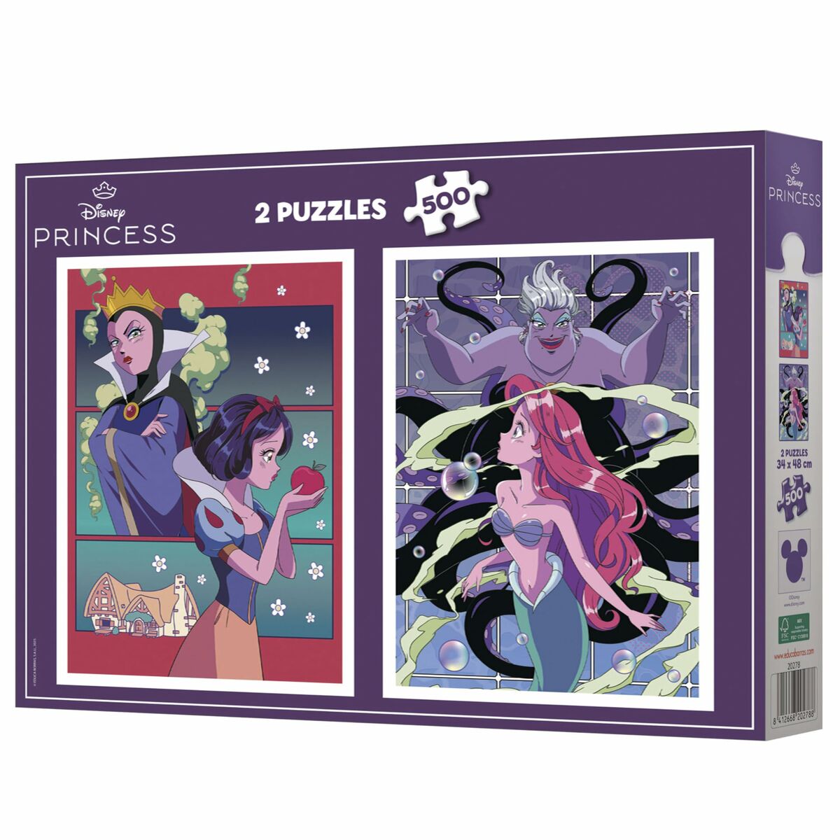 Puzzle Educa Villanos y Princesas Disney 500 Piese (2 Unități) - Jucarii si jocuri, Puzzle-uri și puzzle-uri