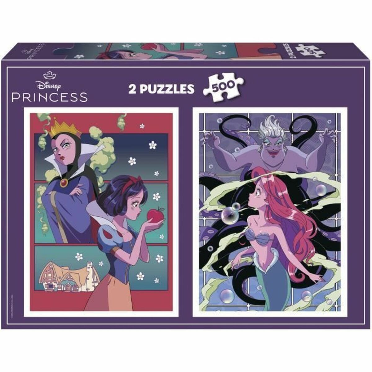 Puzzle Educa Villanos y Princesas Disney 500 Piese (2 Unități) - Jucarii si jocuri, Puzzle-uri și puzzle-uri