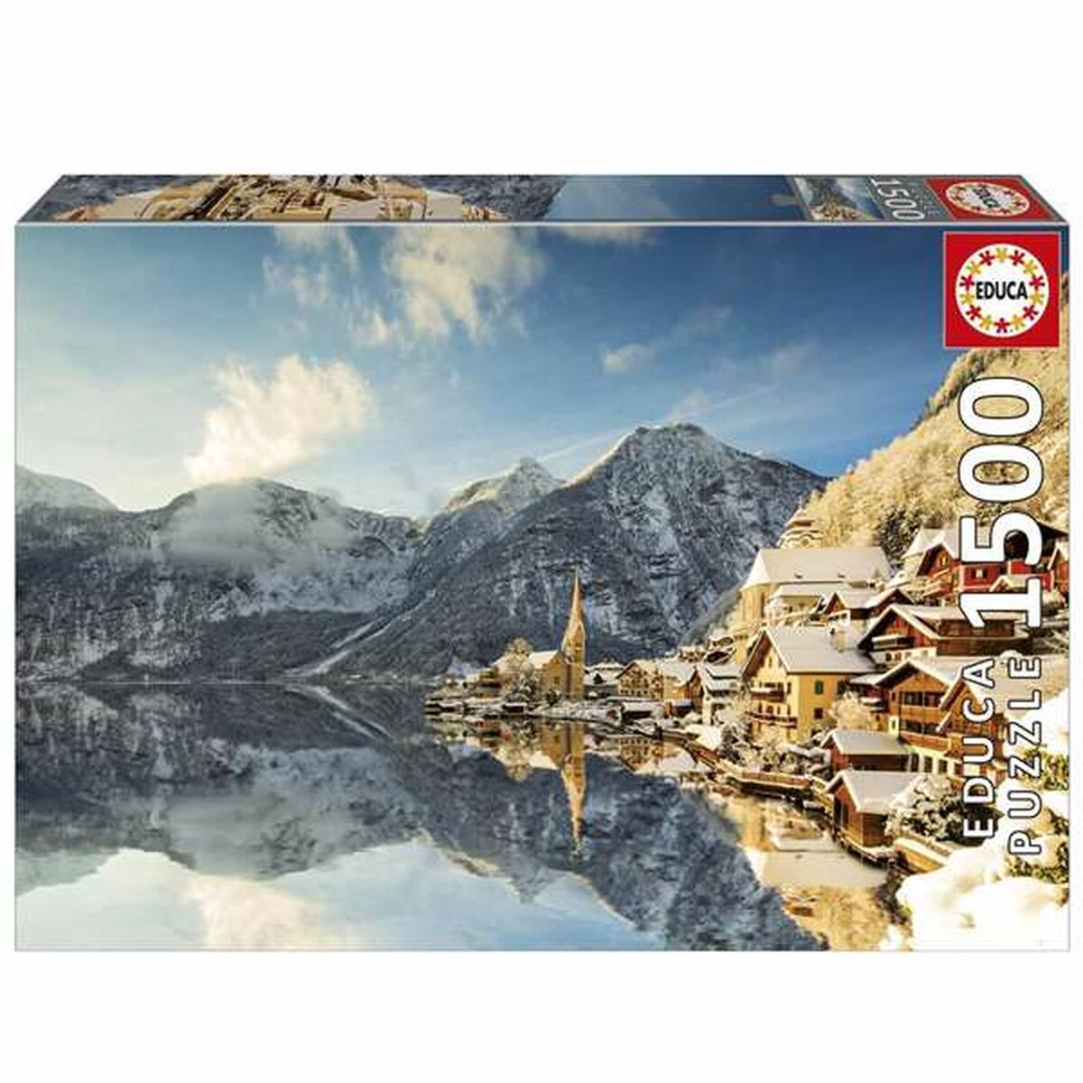 Puzzle Educa Winter in Hallstatt, Austria - Jucarii si jocuri, Puzzle-uri și puzzle-uri
