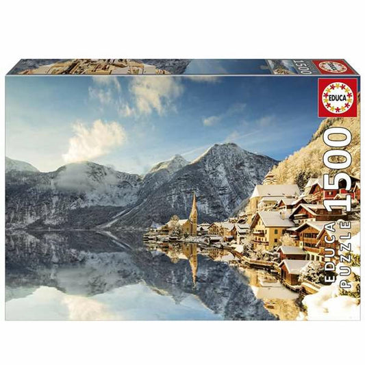 Puzzle Educa Winter in Hallstatt, Austria - Jucarii si jocuri, Puzzle-uri și puzzle-uri