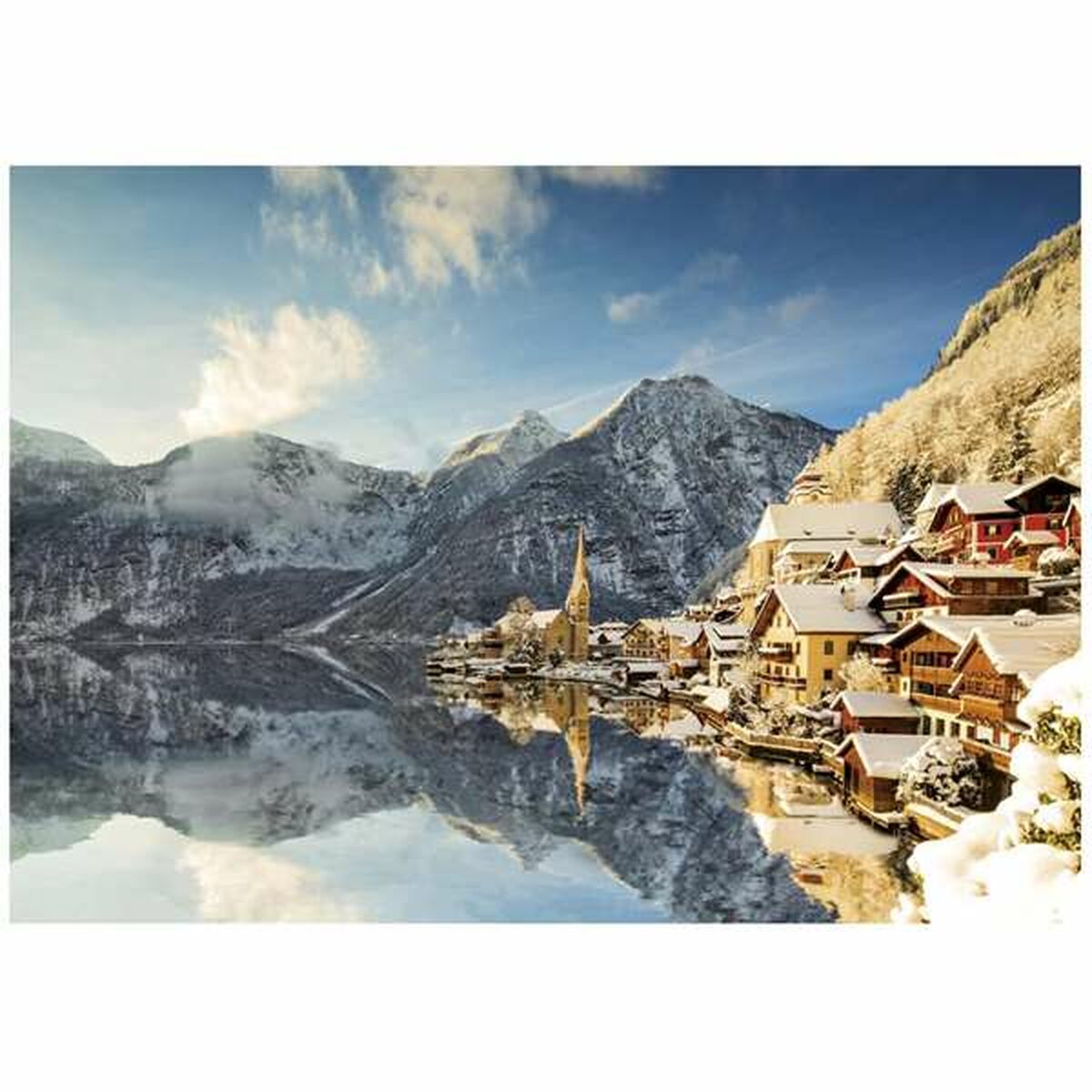Puzzle Educa Winter in Hallstatt, Austria - Jucarii si jocuri, Puzzle-uri și puzzle-uri
