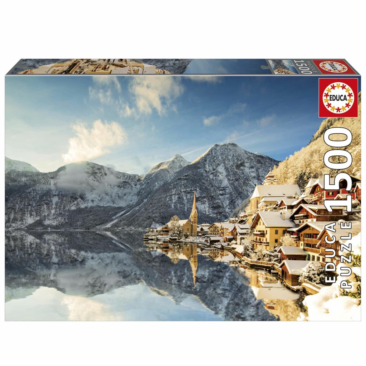 Puzzle Educa Winter in Hallstatt, Austria 1500 Piese - Jucarii si jocuri, Puzzle-uri și puzzle-uri
