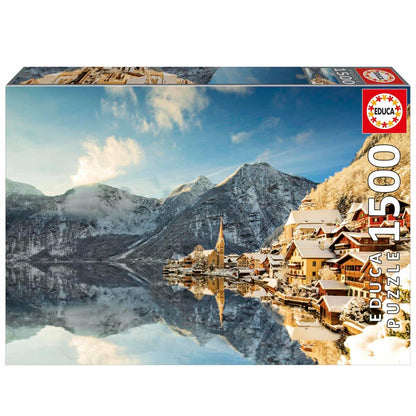 Puzzle Educa Winter in Hallstatt, Austria 1500 Piese - Jucarii si jocuri, Puzzle-uri și puzzle-uri