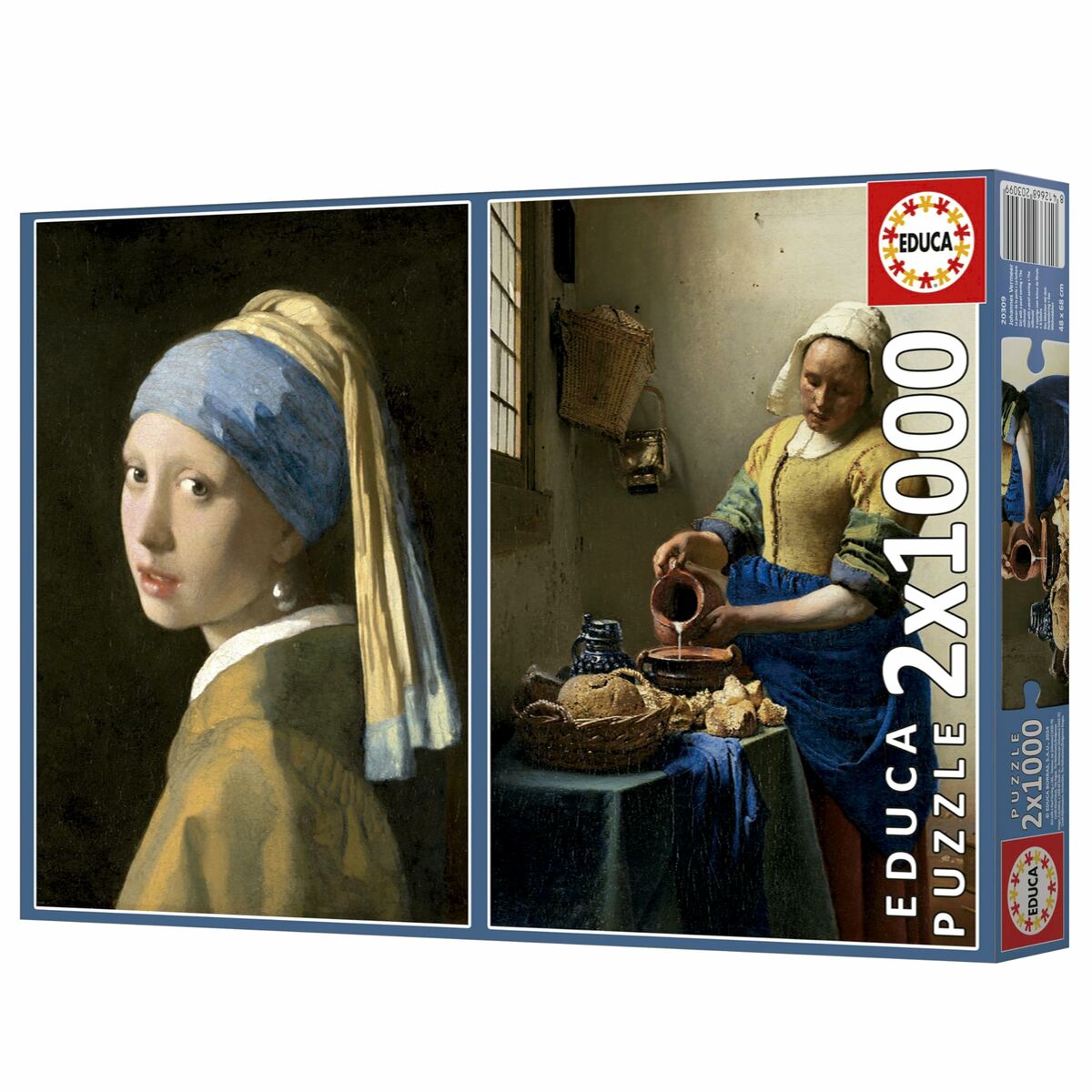 Puzzle Educa Vermeer 1000 Piese (2 Unități) - Jucarii si jocuri, Puzzle-uri și puzzle-uri