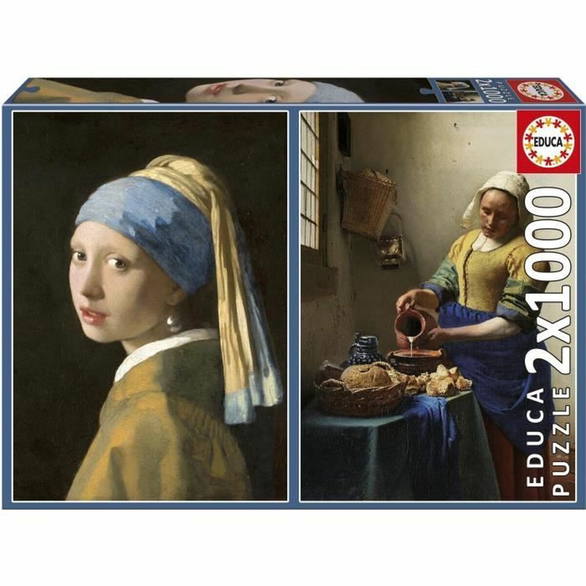 Puzzle Educa Vermeer 1000 Piese (2 Unități) - Jucarii si jocuri, Puzzle-uri și puzzle-uri