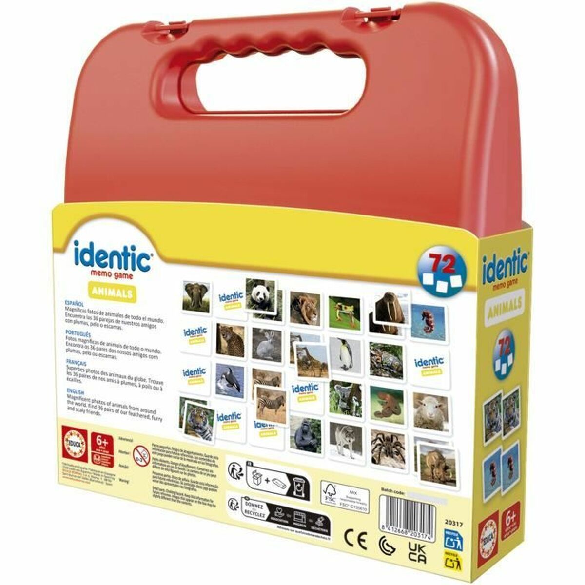 Joc de Memorie Educa Identic Memo Animals - Jucarii si jocuri, Jocuri și accesorii