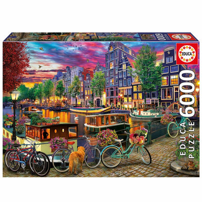 Puzzle Educa Bicicletas en Ámsterdam 6000 Piese - Jucarii si jocuri, Puzzle-uri și puzzle-uri