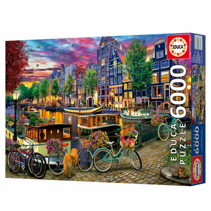 Puzzle Educa Bicicletas en Ámsterdam 6000 Piese - Jucarii si jocuri, Puzzle-uri și puzzle-uri